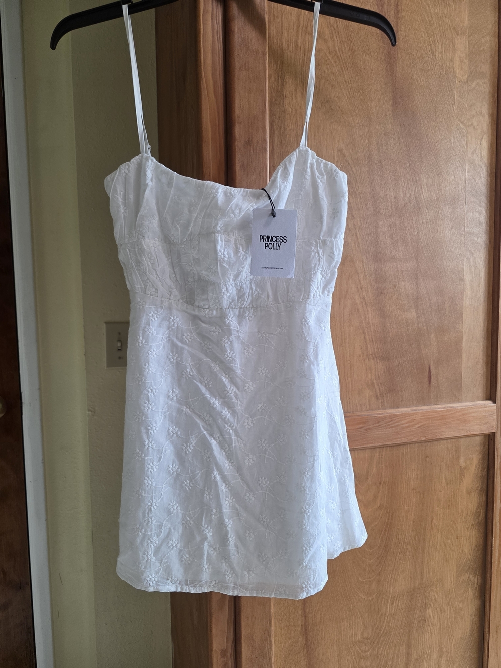 Princess Polly White Embroidered Mini Dress